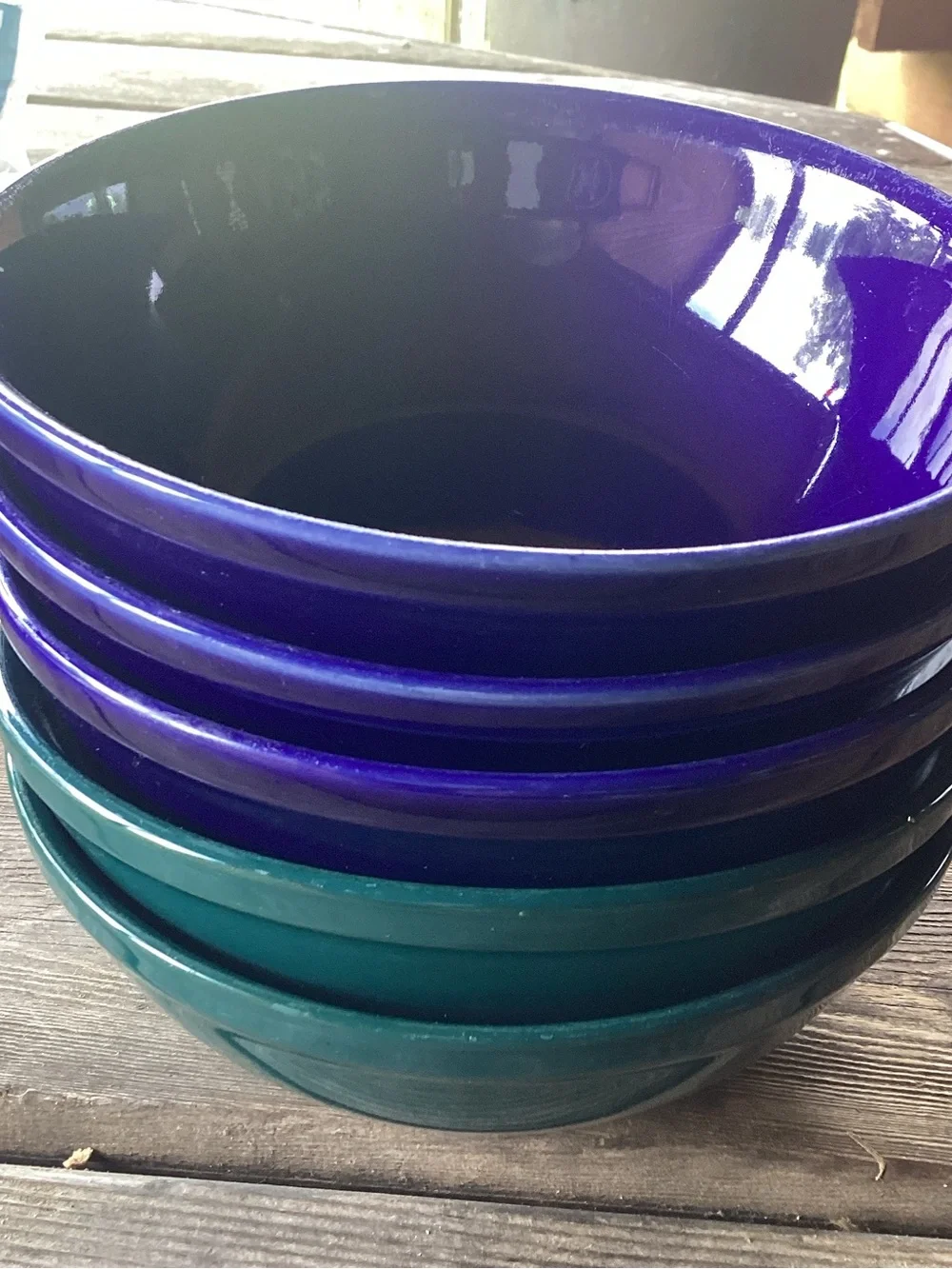 Set of 5 Beautiful Bowls in Blue and Green